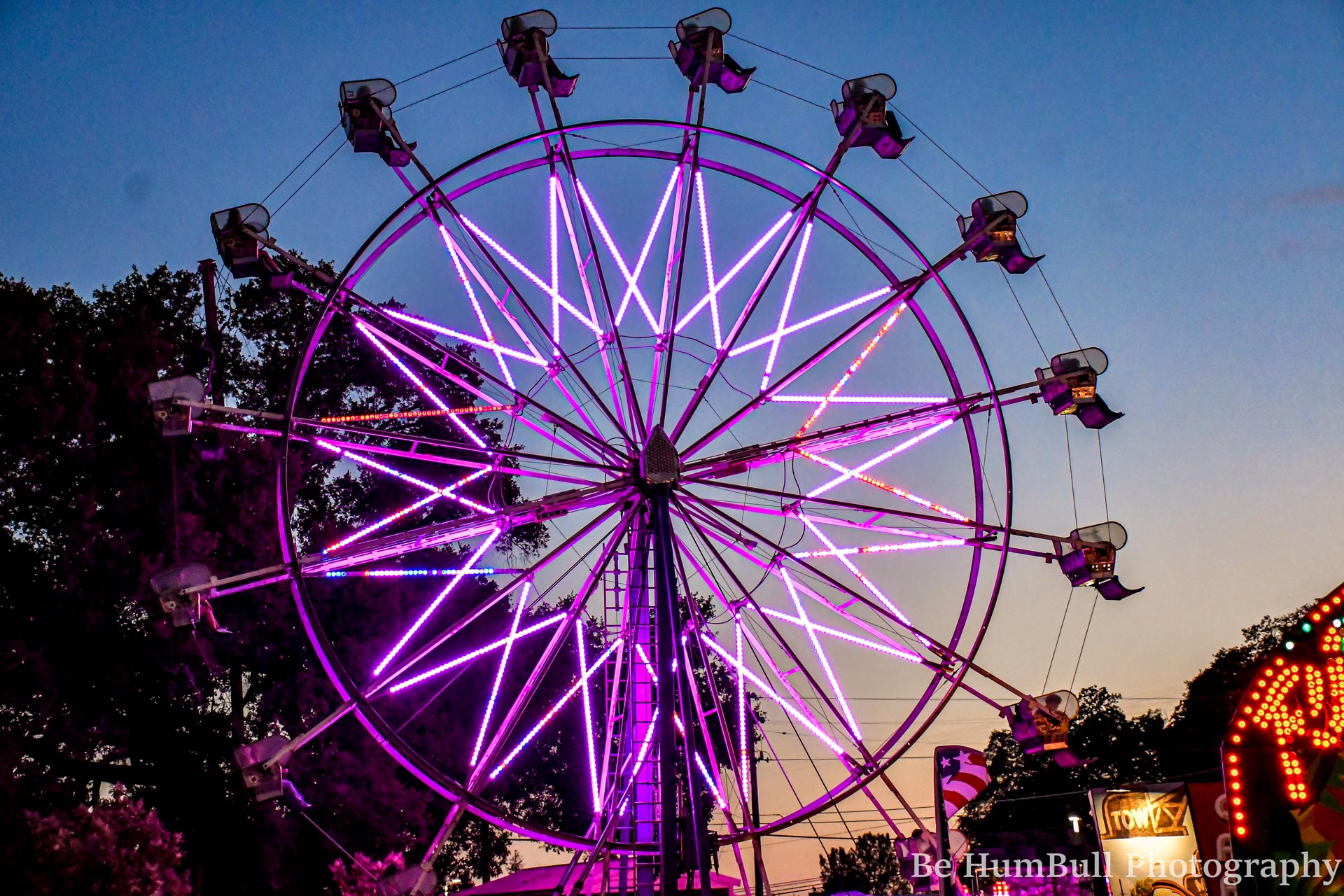 Ferris Wheel at Dusk at the El Dorado County Fair 2025.