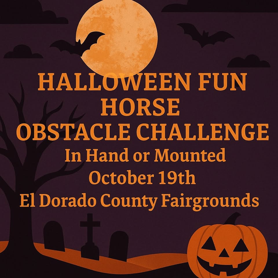 Cherry Bombs Equestrian Team Halloween Fun Horse Obstacle Challenge image.