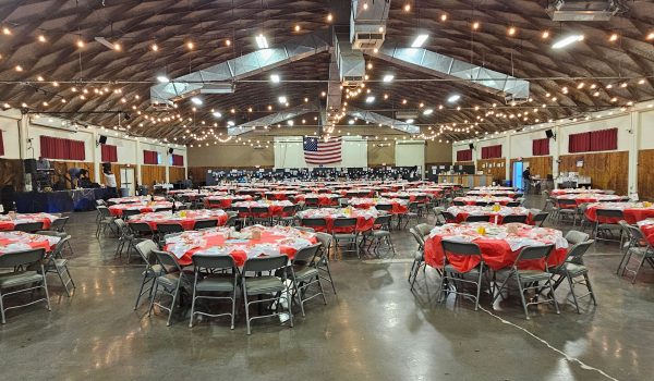 Setting up for the Annual Crab & Chowder Gala.